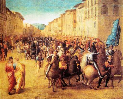 Entrée triomphale de Charles VIII de France à Florence en 1494 - Francesco Granacci - musée des Offices de Florence